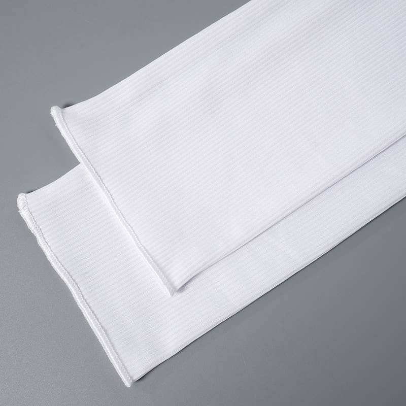 Solid Color Crew-Neck Button Casual Slim-Fit Top