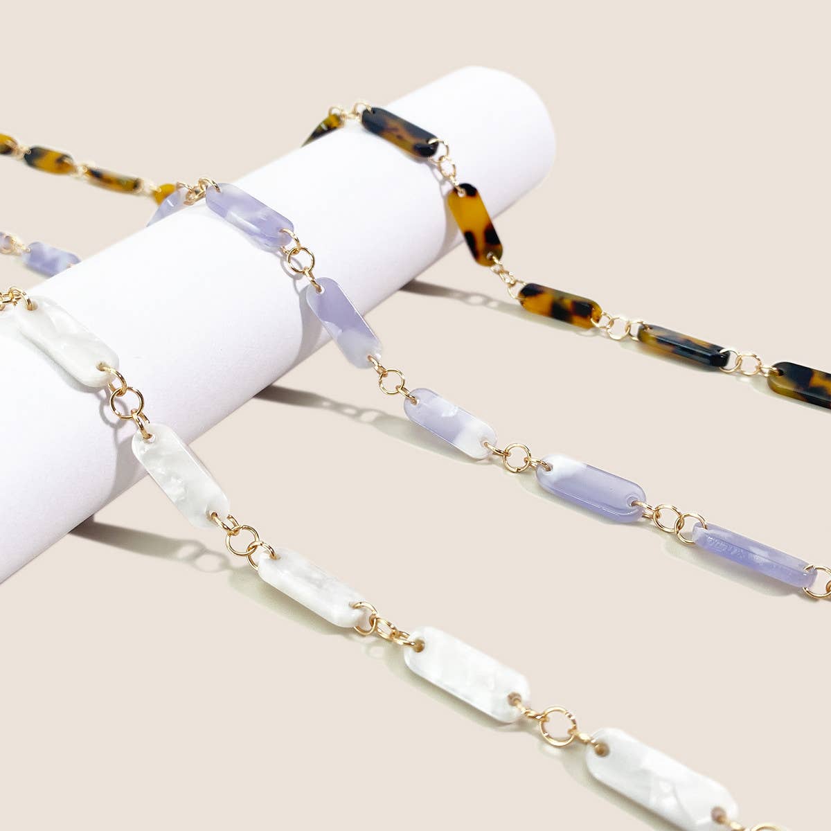 Two-Color Tortoise Shell Anti-Lost Glasses Lanyard_Cwmm1166