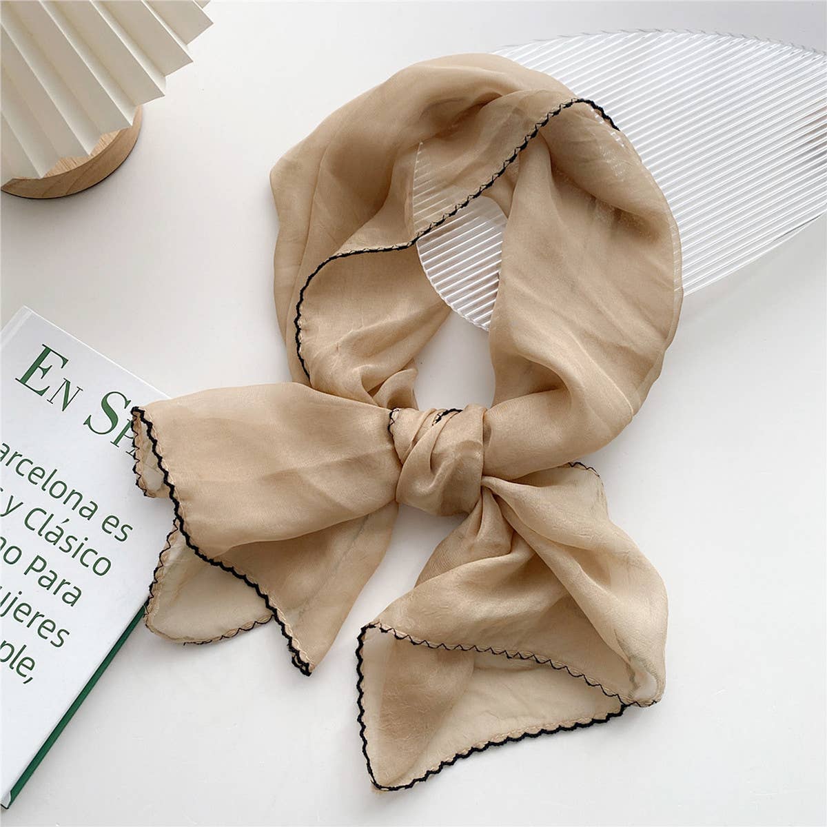 Cwasc2386_Long Solid Color Thin Small Scarf