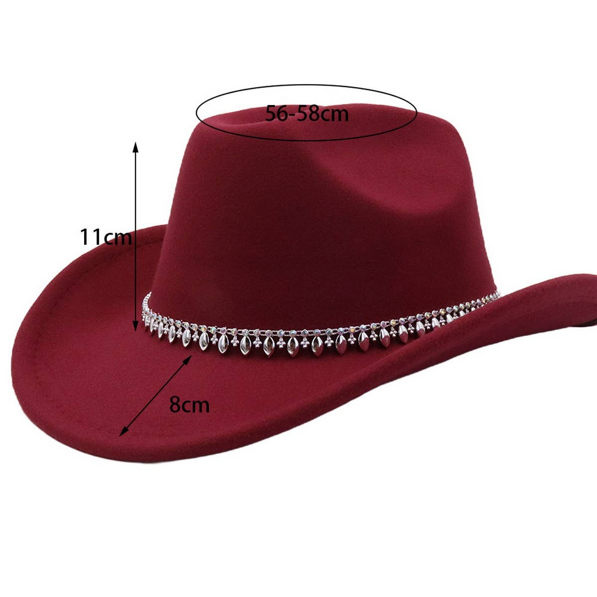 COUPLE FEDORA JAZZ HAT WESTERN ETHNIC WOOL HAT_CWAH04370