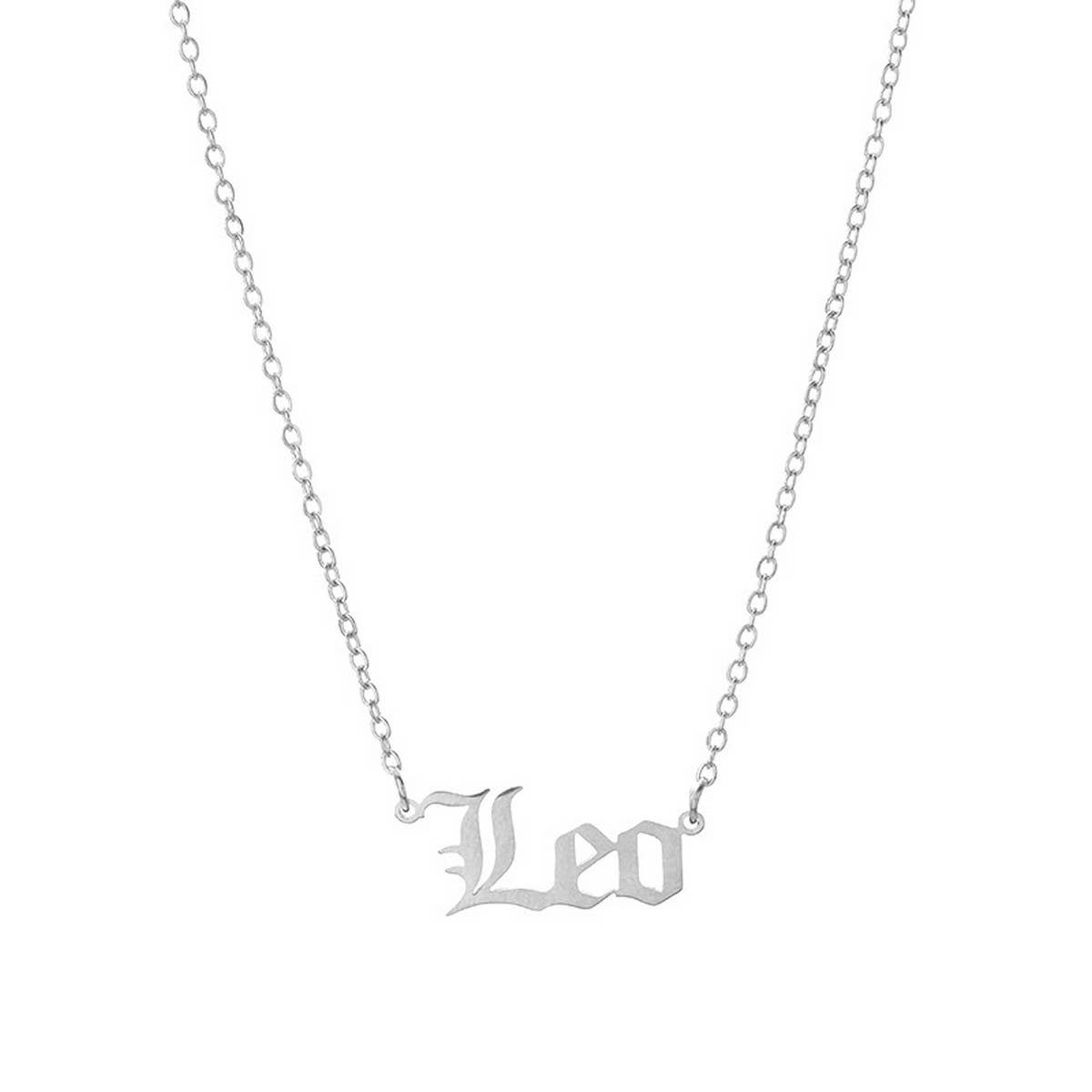 STAINLESS STEEL ZODIAC PENDANT CLAVICLE NECKLACE_CWMM2719