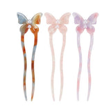 BUTTERFLY ACETATE HAIRPIN U SHAPED PEARL HAIRPIN_CWAHA4207
