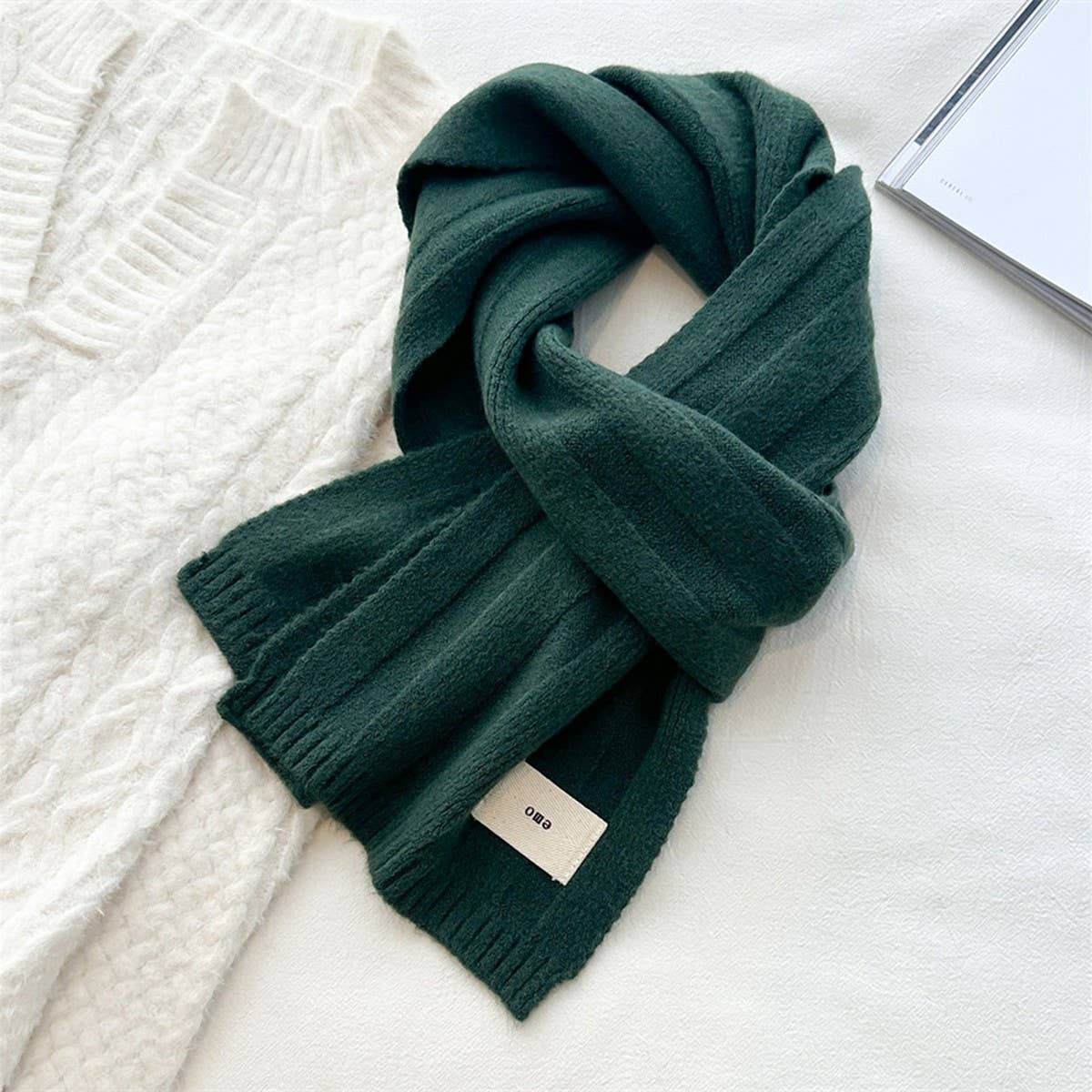 Knit Stripe Scarf Warm Fall/Winter Unisex Scarf_Cwasc0985