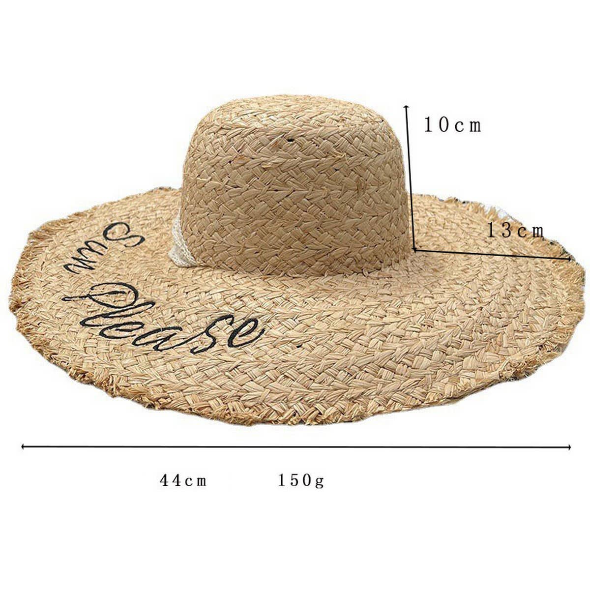 TASSEL EDGE WOVEN FEDORA HATS STRAW WITH BOW TIE_CWAH1154