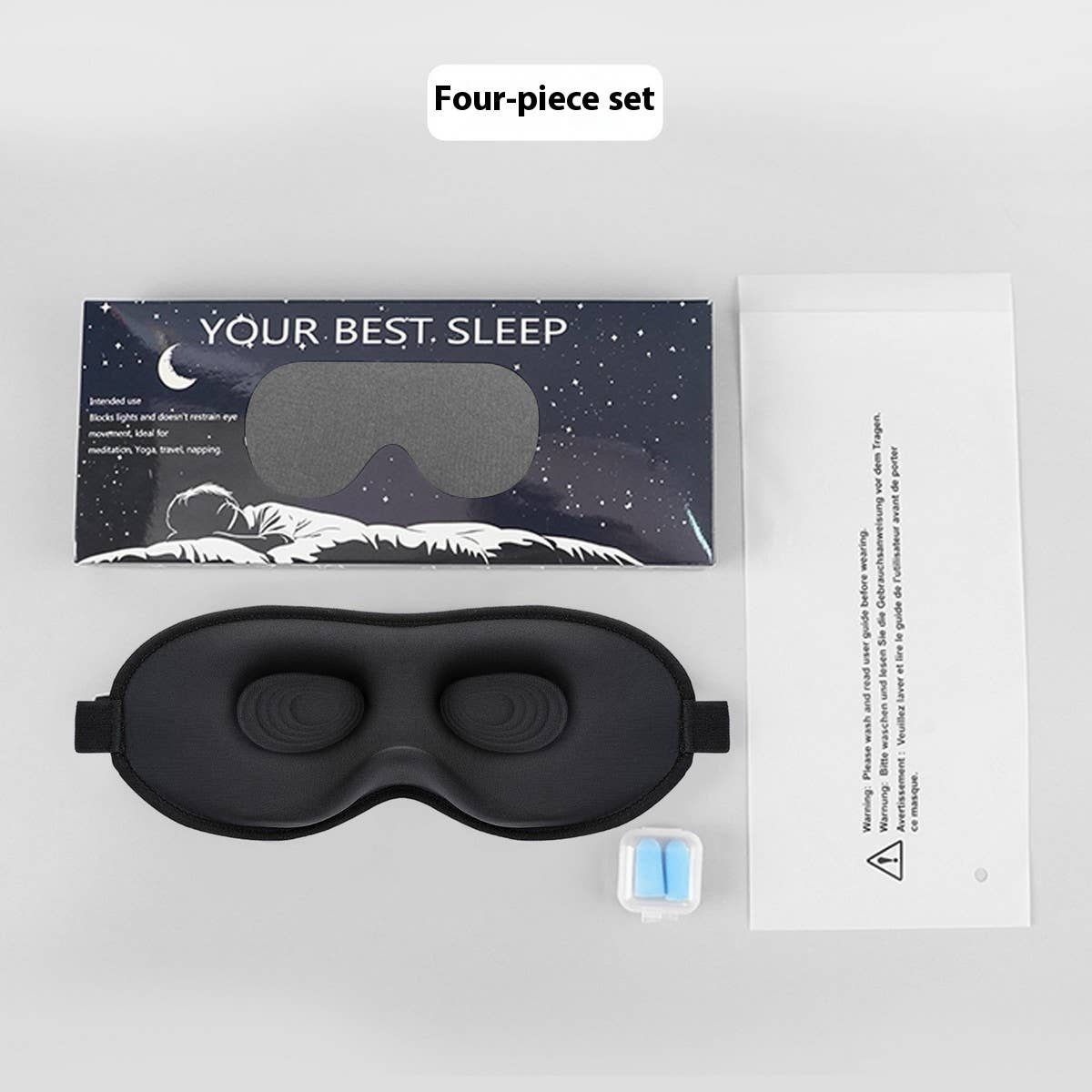 3D SLEEP MASK SET SOFT LIGHT BLOCKING DESIGN_CWMM8044