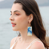 RESORT STYLE BEADED WAVY TASSEL PEARL EARRINGS_CWAJE1652