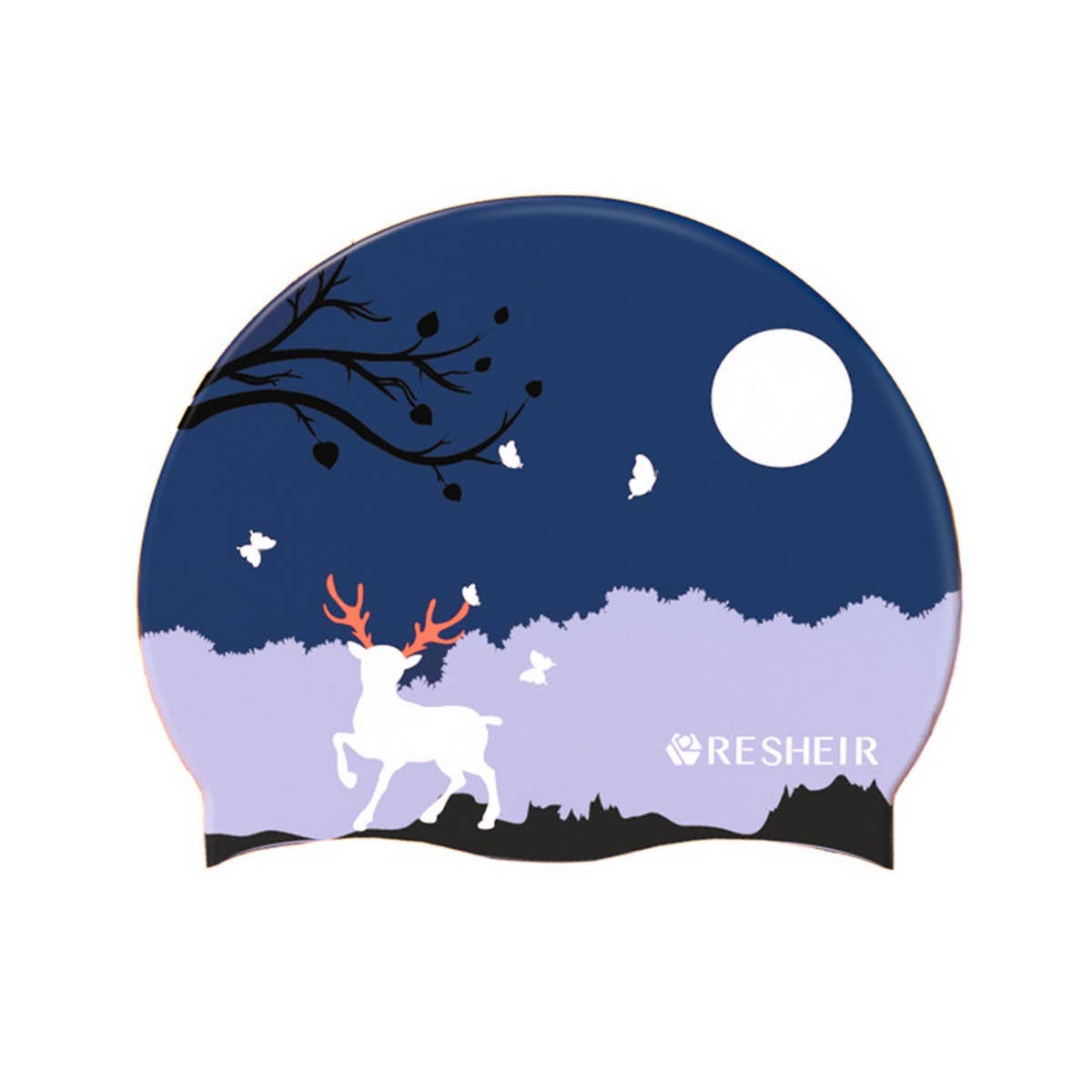 GIRLS XL SILICONE SWIM CAP CUTE PRINT_CWMM6781