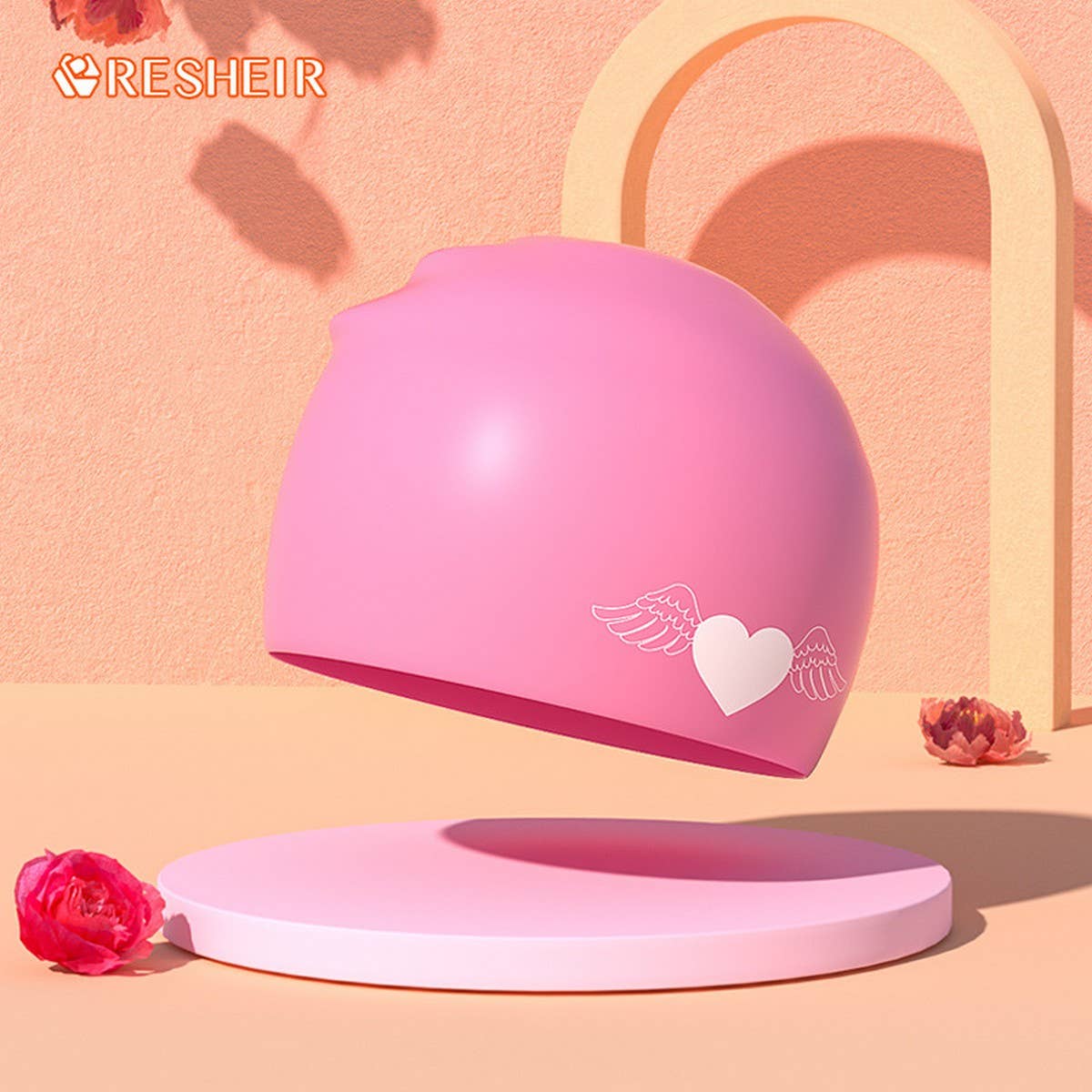 GIRLS SWIM CAP SILICONE WATERPROOF CUTE CARTOON_CWMM6724