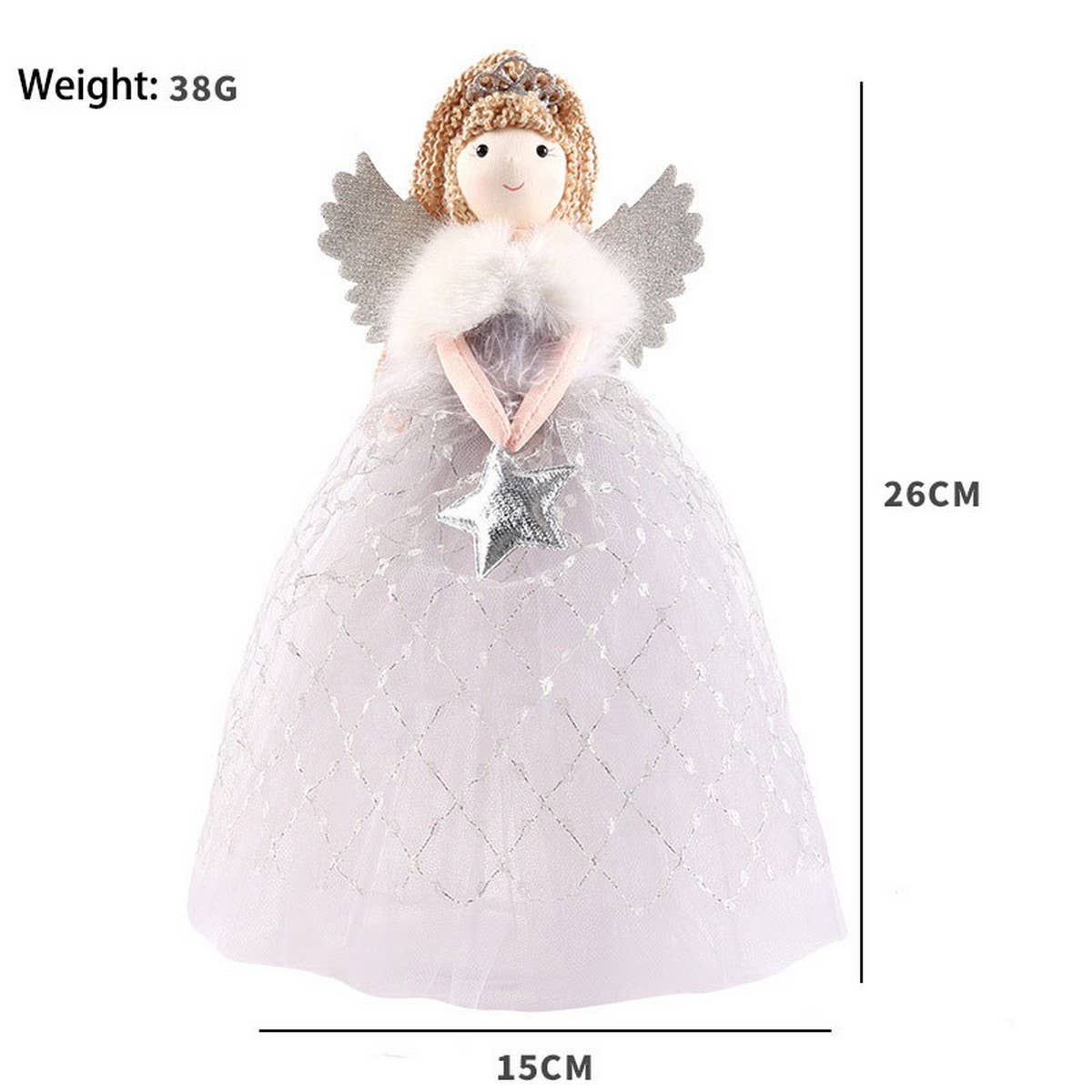 CUTE ANGEL GIRL DOLL CHRISTMAS TREE TOPPER_CWMM9884