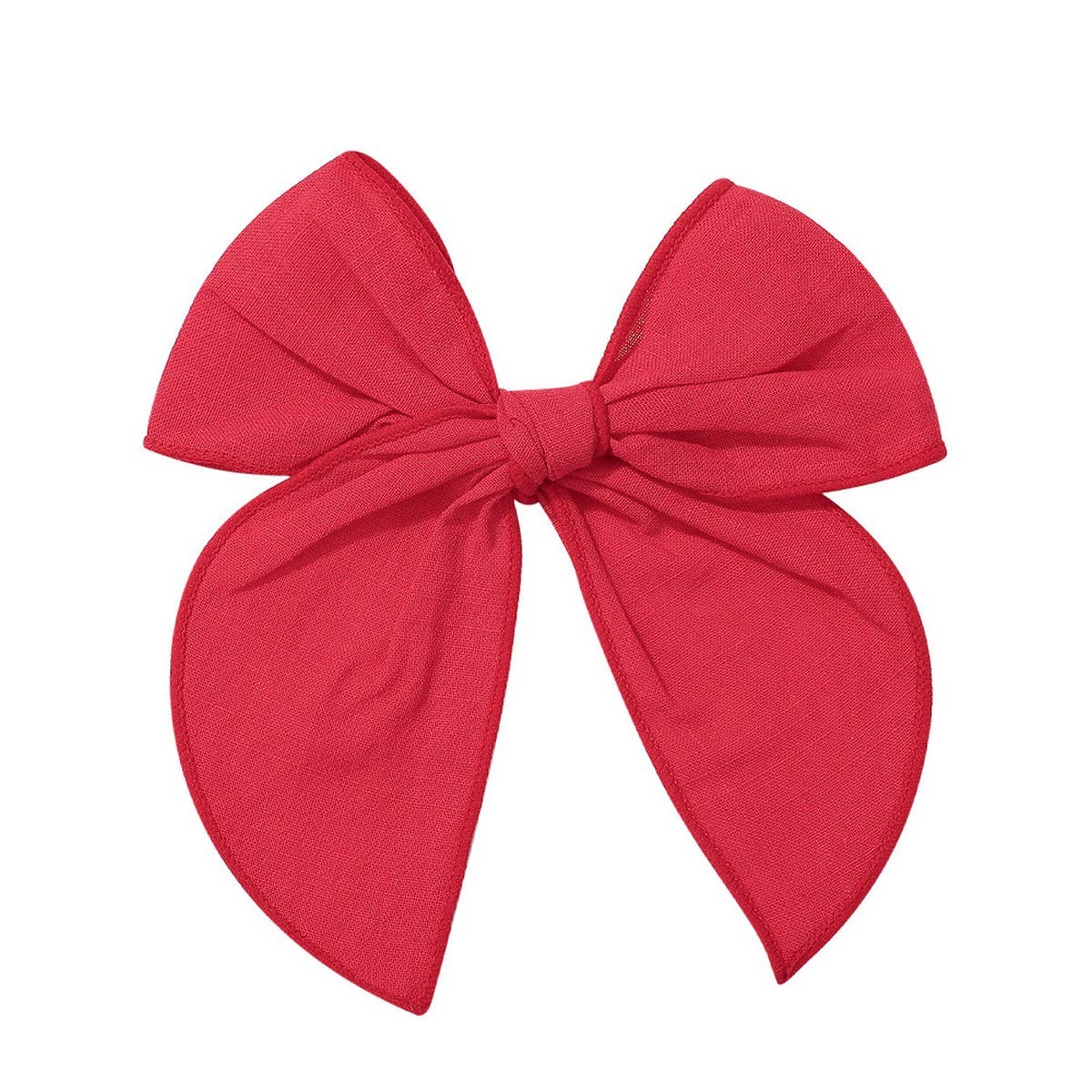 Vintage Plaid Bow Tail Hair Clip For Kids