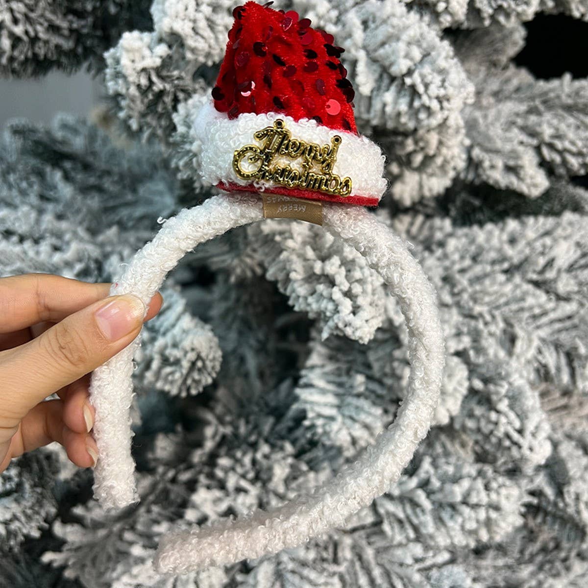 Christmas Party Hat Feather Headband Decor_Cwmm10585