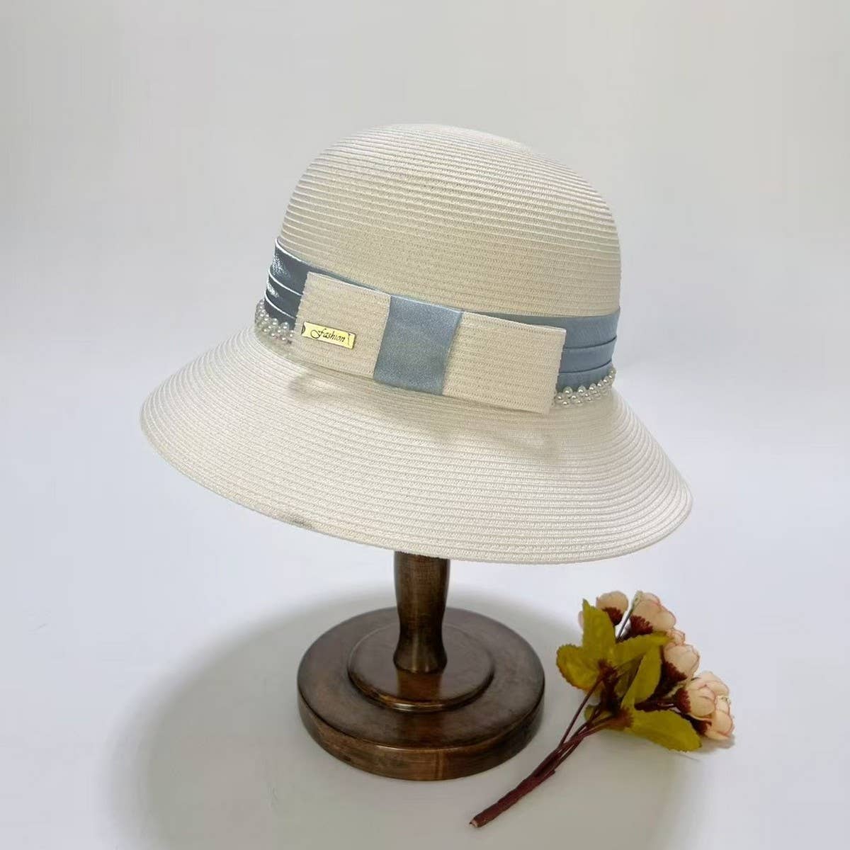 SUMMER ICE LINEN ELEGANT STRAW HAT FOR WOMEN_CWAH3493