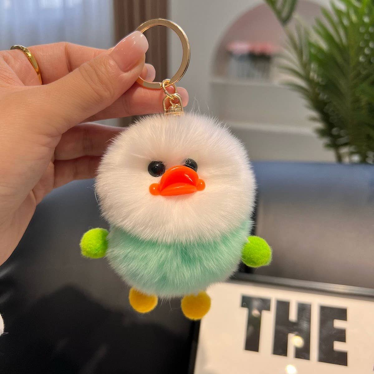 CUTE LITTLE YELLOW DUCK CAR KEYCHAIN BAG PENDANT_CWMM2505