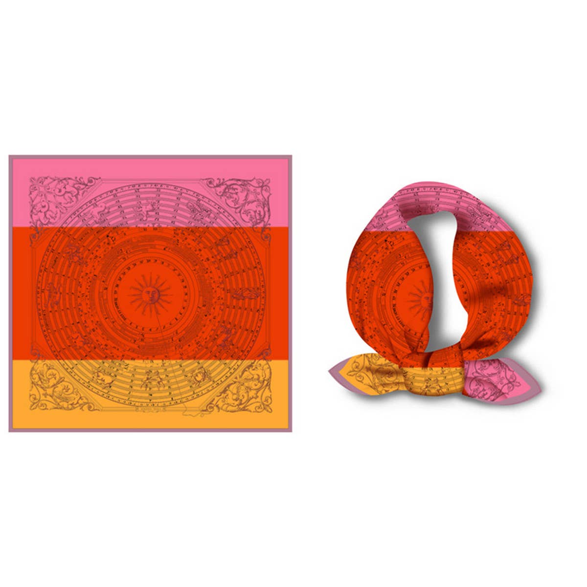 PRINT SCARF VERSATILE SQUARE FOR MOTHERS DAY GIFT_CWASC0663