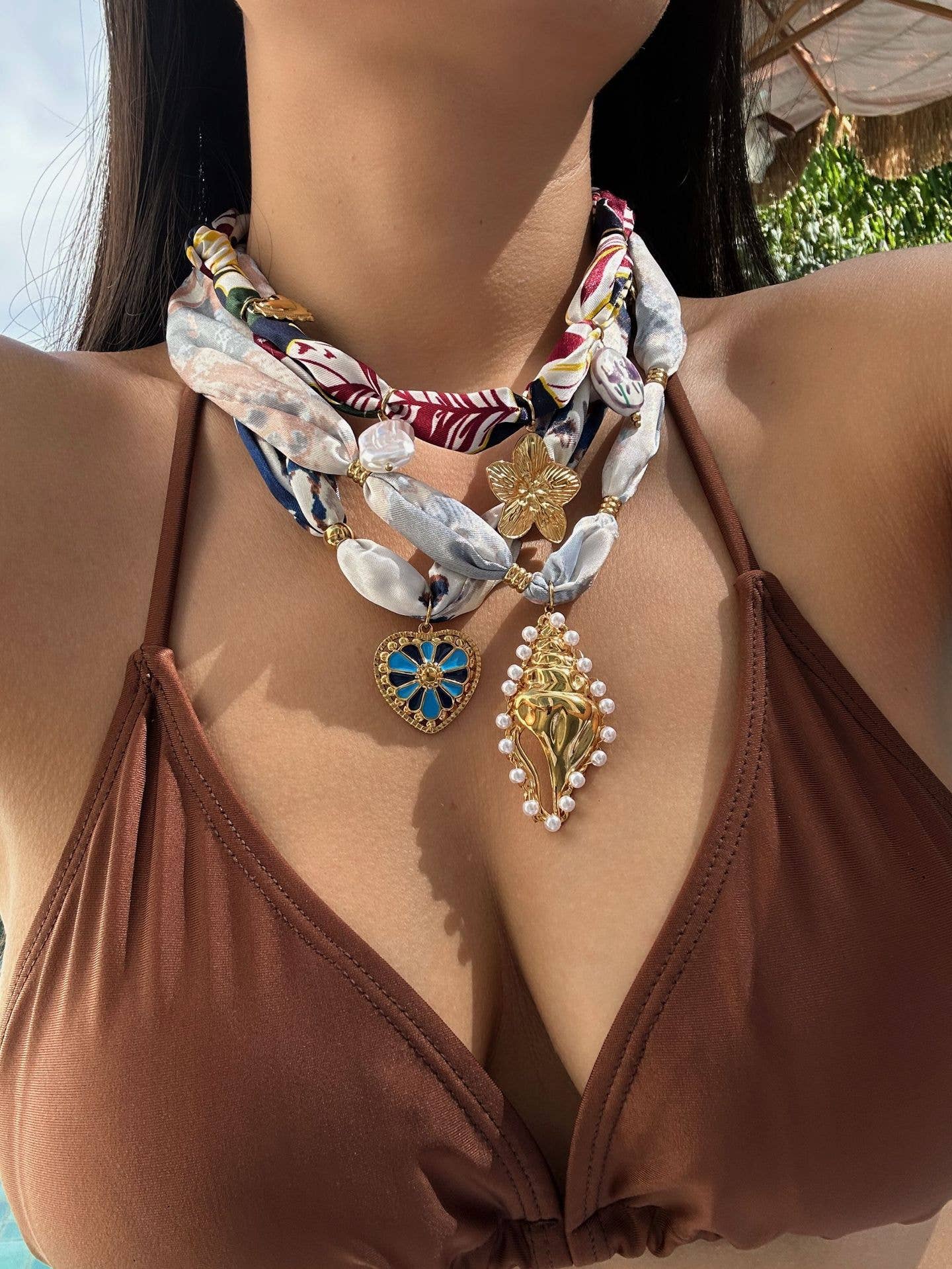 Gold Plated Stainless Steel Seashell Necklace_Cwaje05614