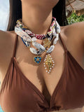 Gold Plated Stainless Steel Seashell Necklace_Cwaje05614