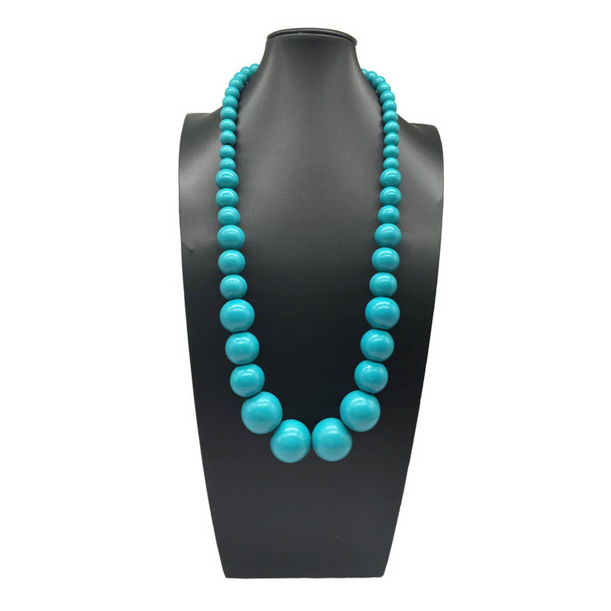 COLORFUL WOODEN LARGE ROUND BEAD LONG NECKLACE_CWMM4562