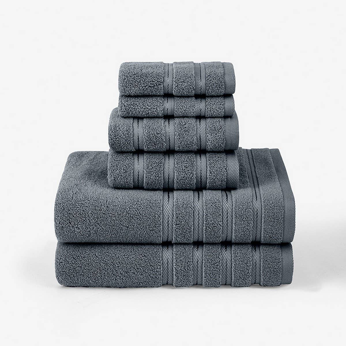 SIX PIECE SOFT ABSORBENT FACE AND BATH TOWEL SET_CWMM2283