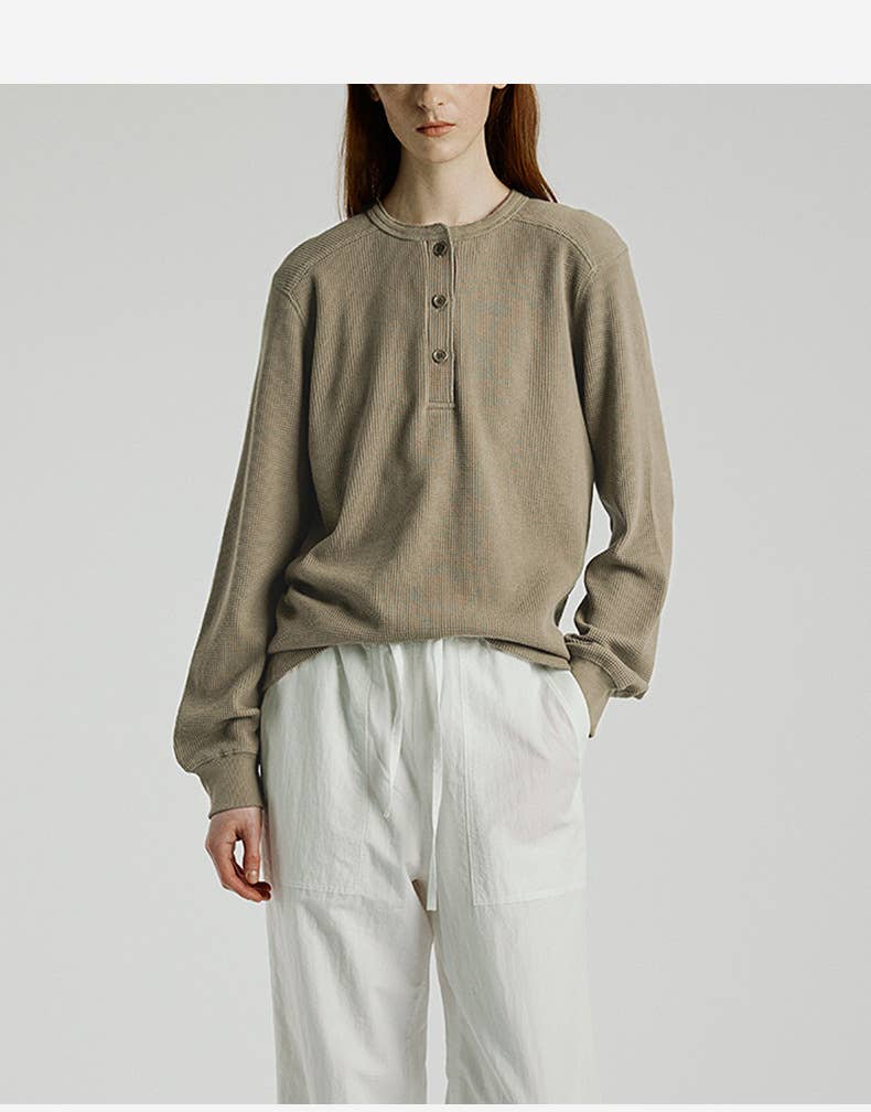 Waffle Commuter Style Single-Breasted Hoodie