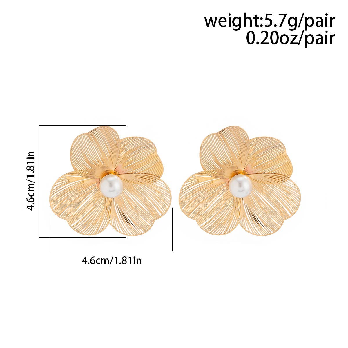 SWEET AND COOL 3D GINKGO LEAF AND FLOWER EARRINGS_CWAJE1809