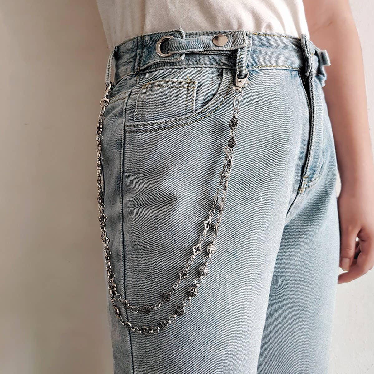 PERSONALIZED PUNK DARK DOUBLE LAYER TROUSER CHAIN_CWMM4892