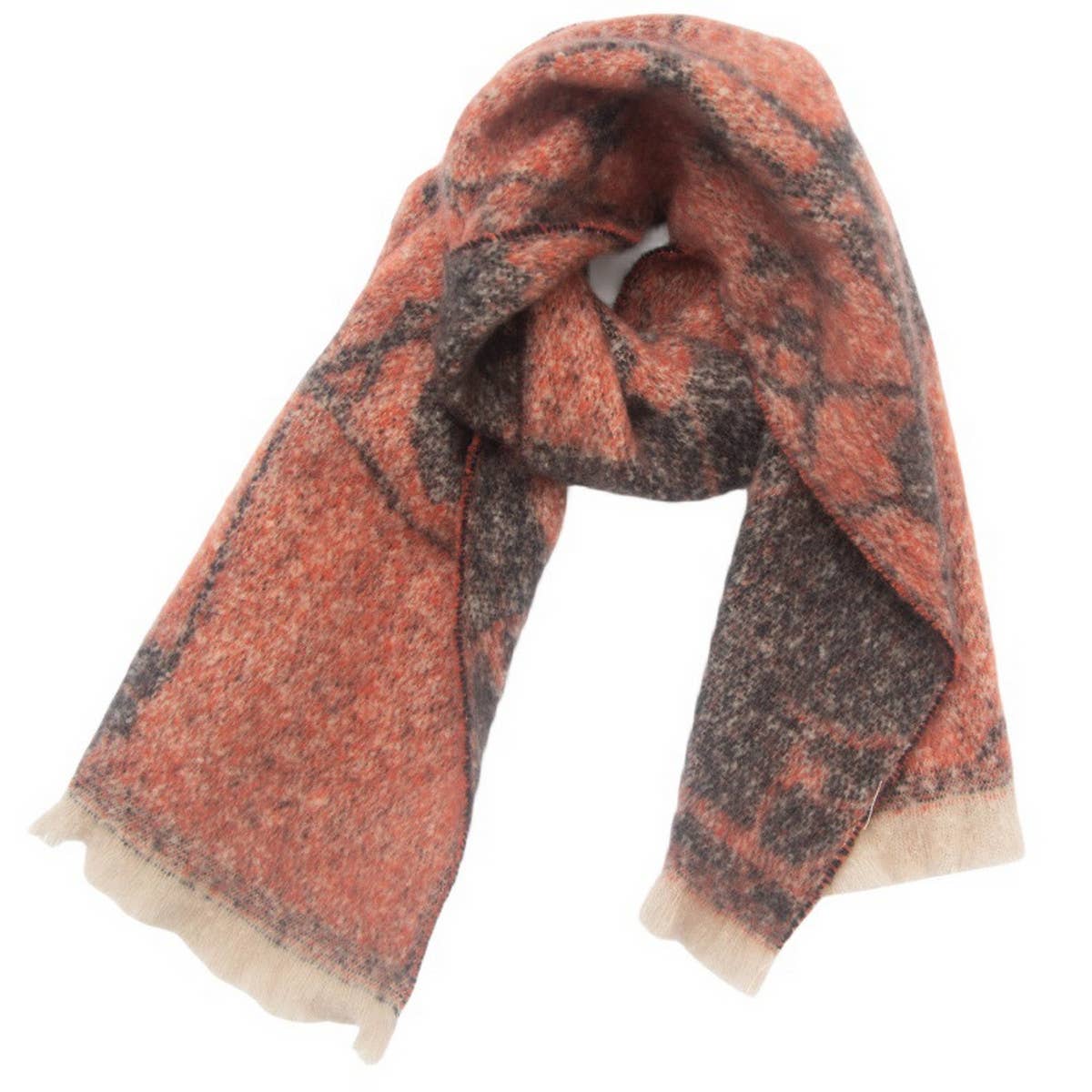 Womens Floral Jacquard Shawl Scarf_Cwasc0876