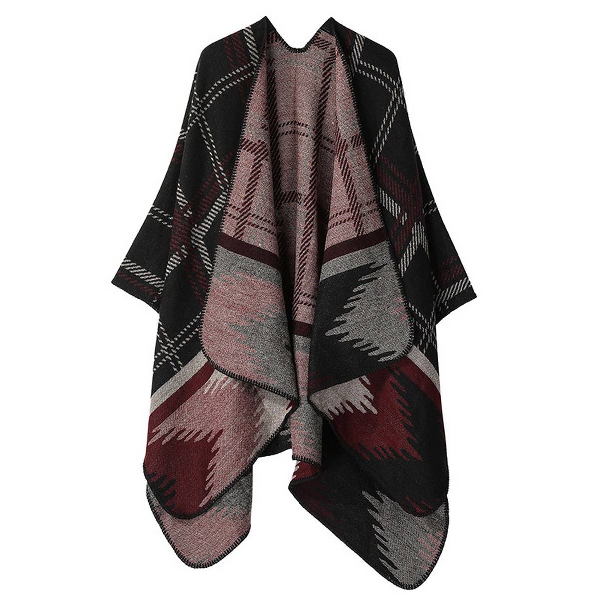 SHAWL FASHION ALL MATCH THICK BLANKET CAPE CLOAK_CWASC2225