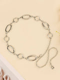 Fashionable And Simple Round Metal Waist Chain