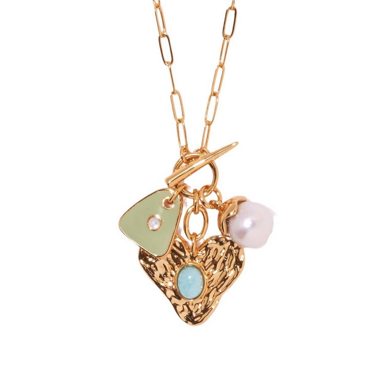 SIMPLE COLORFUL MULTI PENDANT NECKLACE FOR WOMEN_CWMM3789