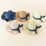 Women Bow Beach Sunscreen Straw Hat_Cwah1436