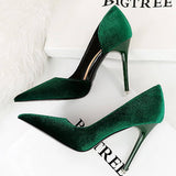 SHALLOW POINTED TOE SUEDE HIGH HEELED SHOES_CWSHH0068