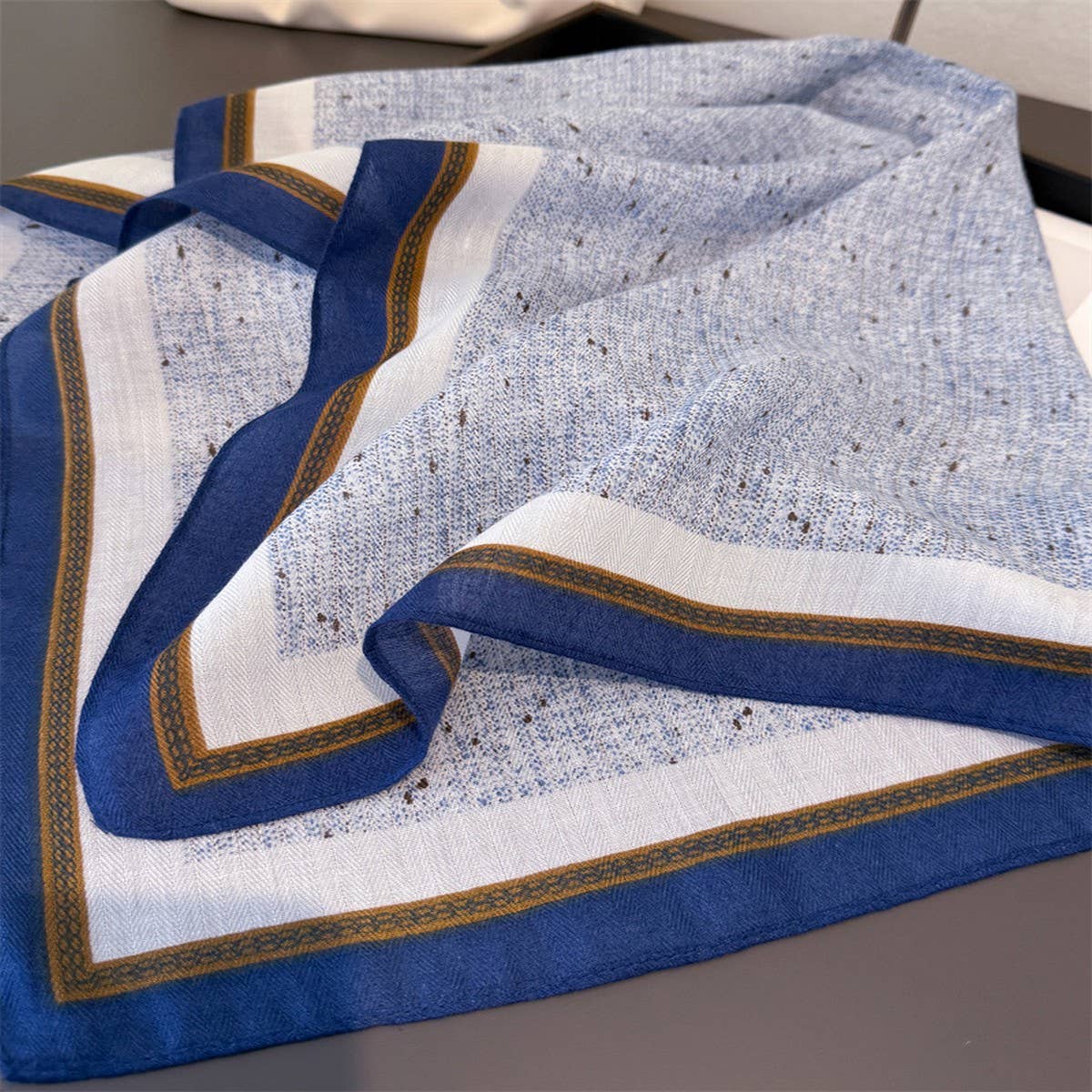 Fresh Herringbone Textured Satin Scarf_Cwasc03314