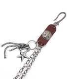 Trendy Retro Leather Stitching Jeans Chain_Cwmm4838