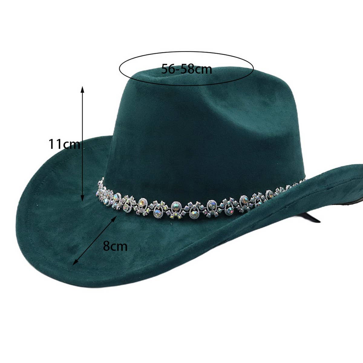 SOFT SUEDE FEDORA HAT WESTERN COWBOY STYLE_CWAH04425