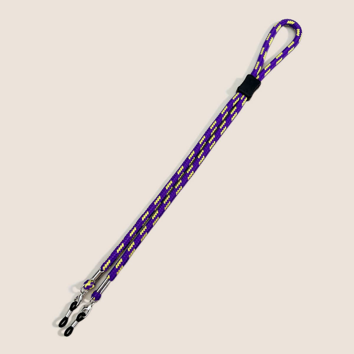 COLORFUL DUAL COLOR BLOCK BRAIDED GLASSES LANYARD_CWMM1157