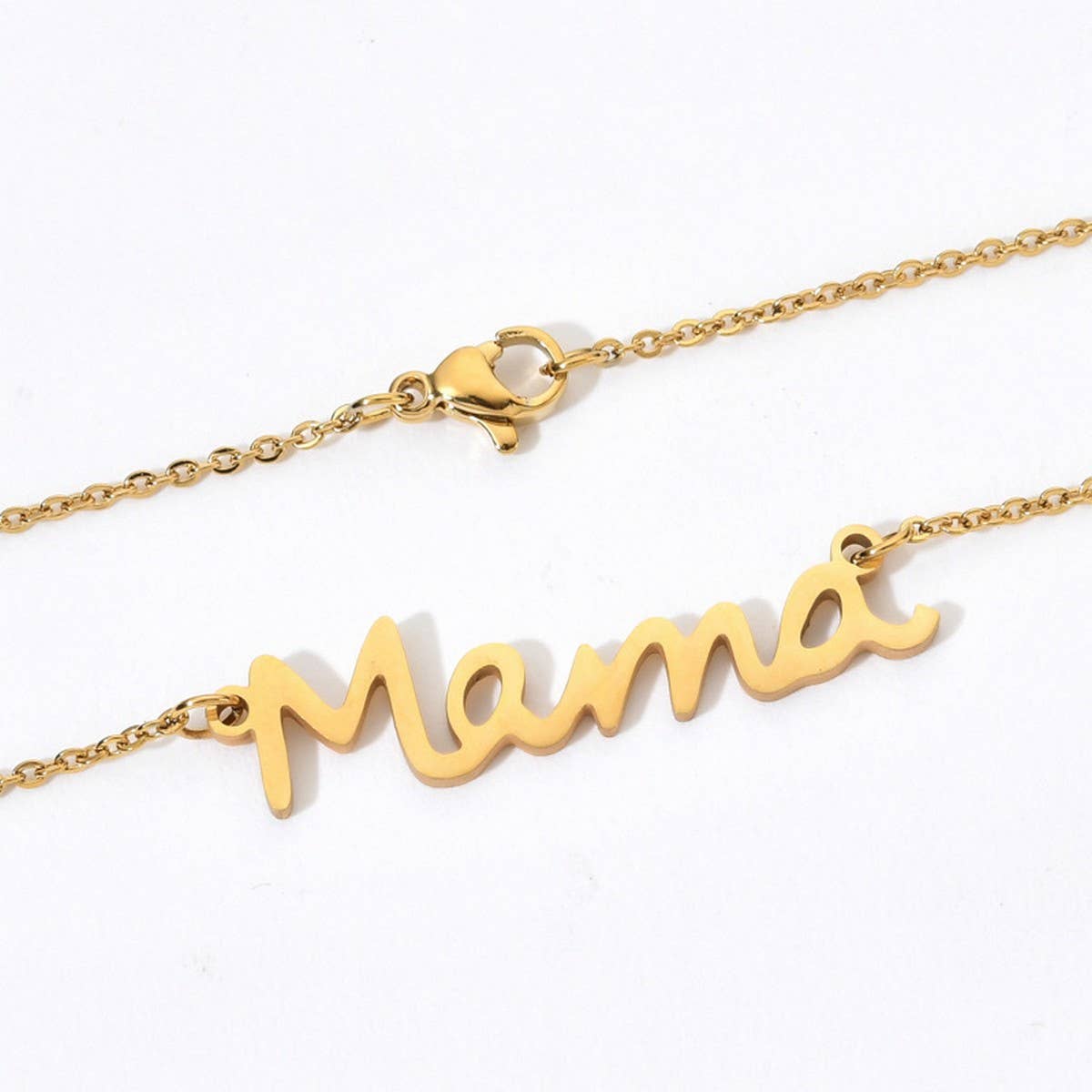 STAINLESS STEEL LETTER PENDANT CLAVICLE CHAIN_CWMM2722