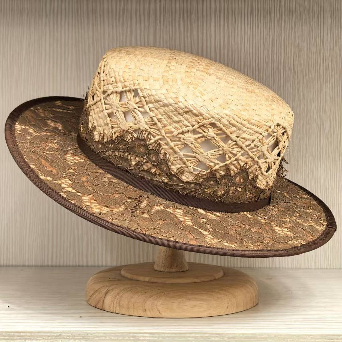 SUMMER CREATIVE FASHION PATCHWORK STRAW HAT_CWAH3476