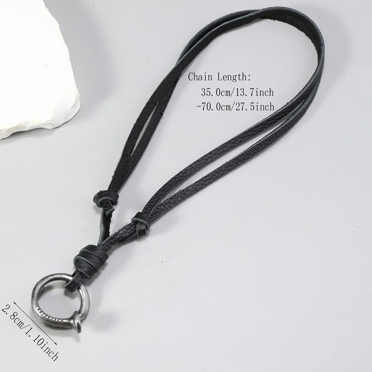 CREATIVE ADJUSTABLE VINTAGE COWHIDE NECKLACE_CWMM4592