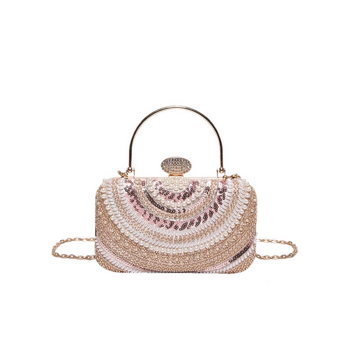 BEADED SEQUIN CELEBRITY HANDHELD EVENING CLUTCH _CWAB3246