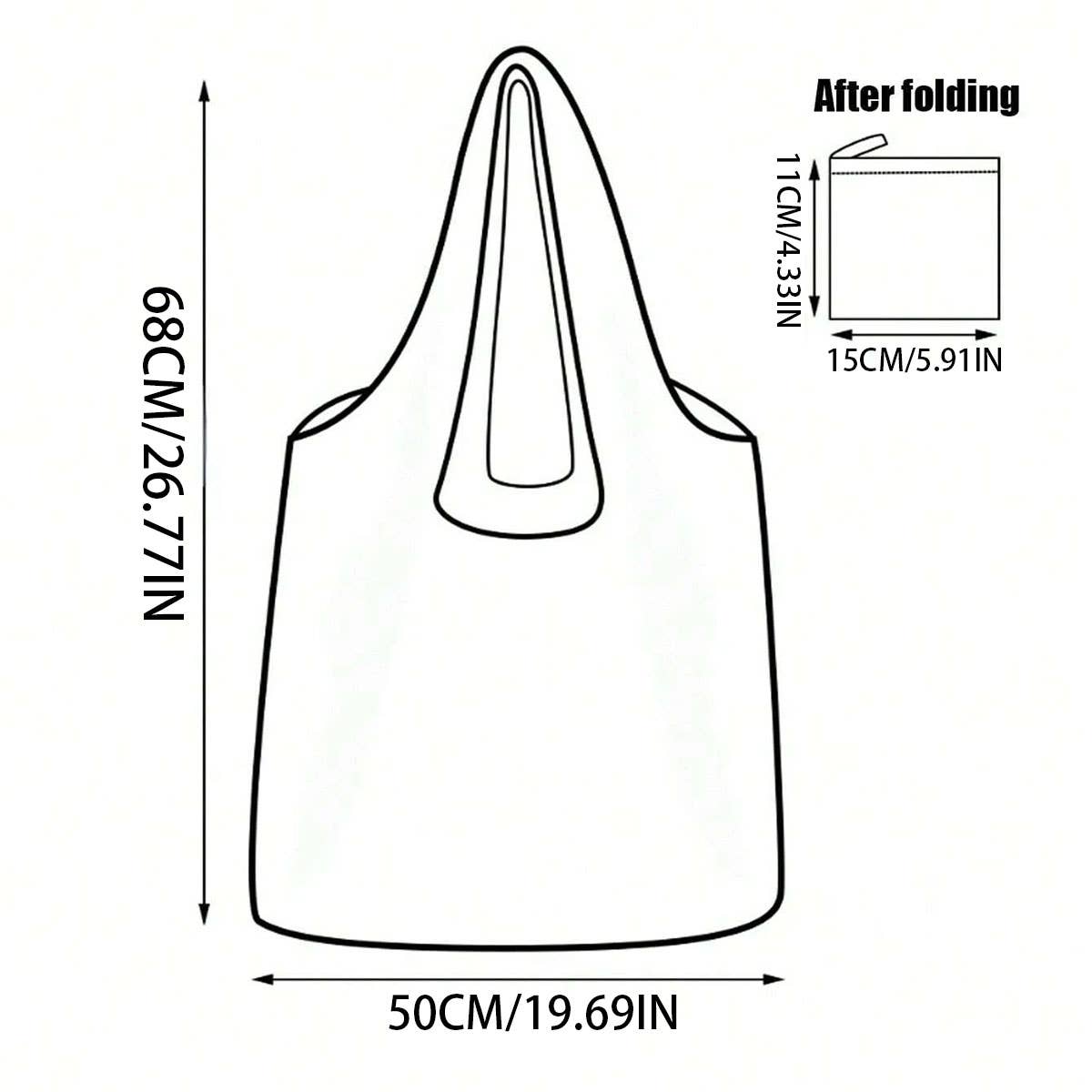 LARGE CAPACITY FOLDING OXFORD CLOTH SHOPPING BAG_CWAB3457