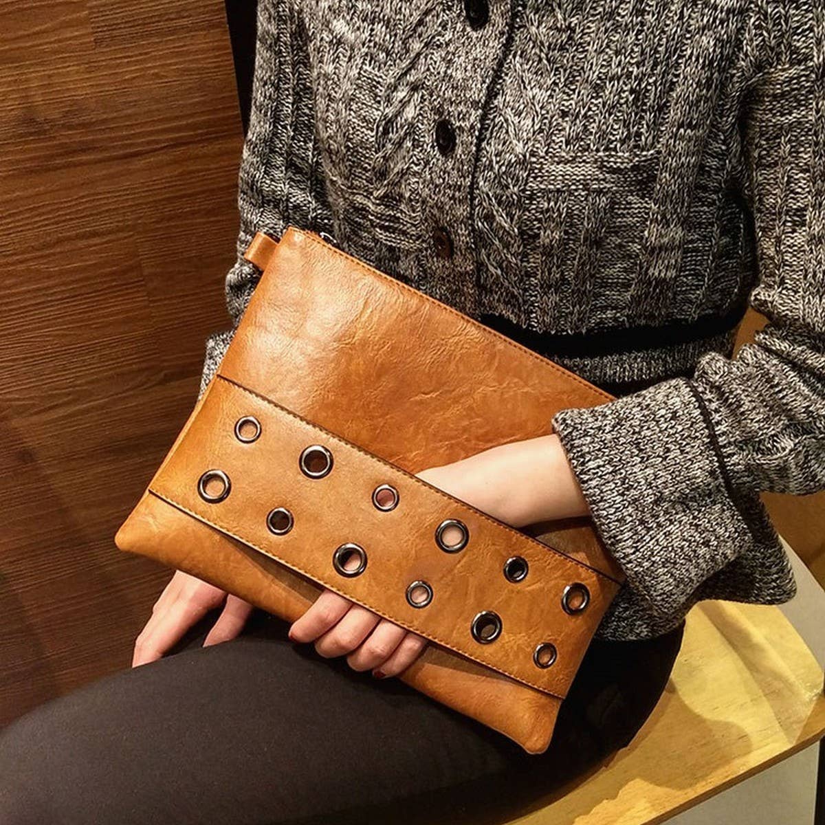 LEISURE LARGE CAPACITY HANDBAG ENVELOPE BAG_CWAB1373