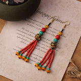 RETRO ETHNIC STYLE FASHION HAND WOVEN EARRINGS_CWAJE3987