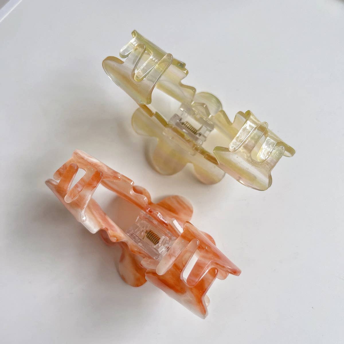 Wavy Flower Acetate Hair Claw, Simple Fresh Clip_Cwaha1328