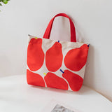 CUTE CANVAS LUNCH TOTE BAG FOR STUDENTS SMALL_CWAB5673