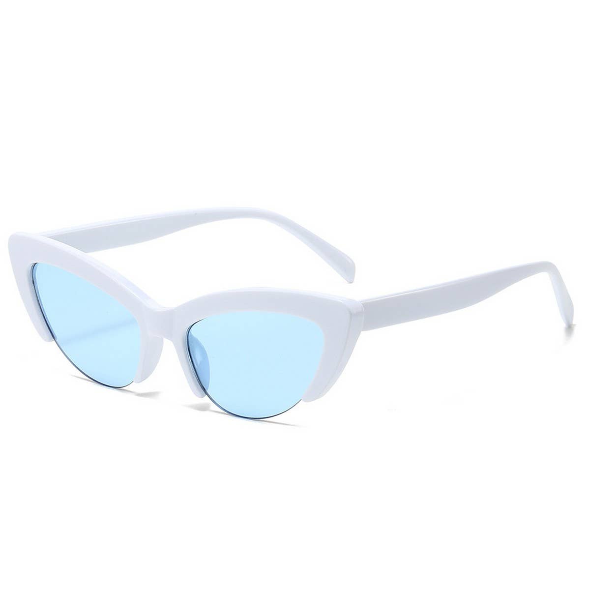 NEW HALF FRAME CAT EYE PERSONALITY SUNGLASSES_CWASG0520