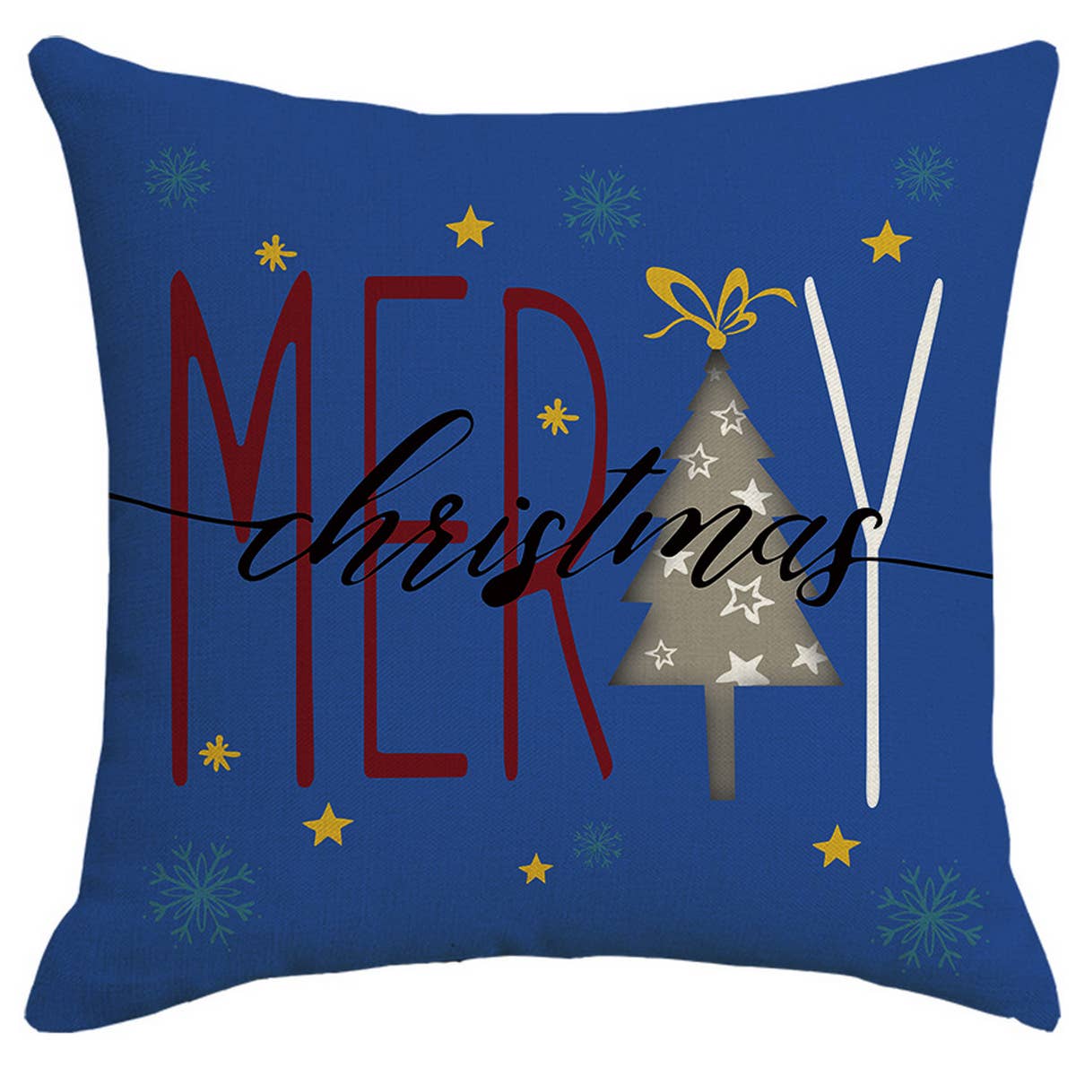 BLUE SNOWFLAKE CHRISTMAS PILLOWCASE_CWMM1398