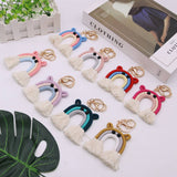 FASHION HAND WOVEN RAINBOW TASSEL KEYCHAIN_CWMM1582
