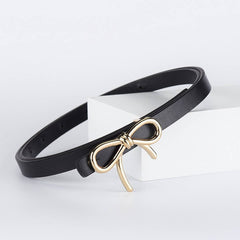 BOW PU LEATHER SKINNY BELT ELEGANT WAIST CINCHER_CWABE0616