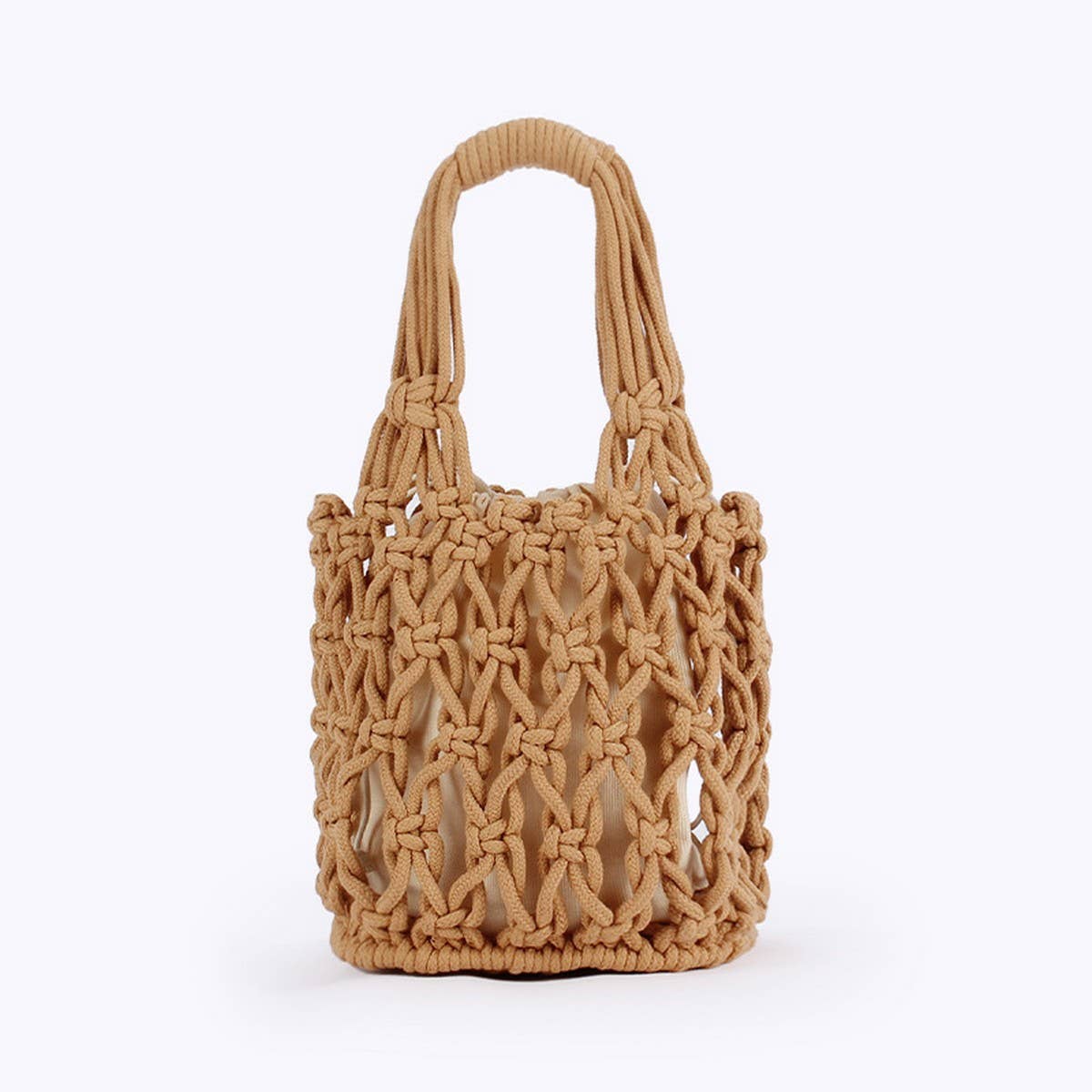 FASHION HOLLOW THICK COTTON ROPE HAND WOVEN BAG_CWAB4687