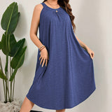 ELEGANT SLEEVELESS BEACH GETAWAY DRESS_CWDMD6045